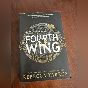 Fourth Wing by Rebecca Yarros - Black & Gold Paperback